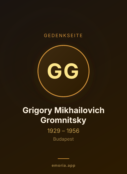 Gedenkportrait von Grigory Mikhailovich Gromnitsky