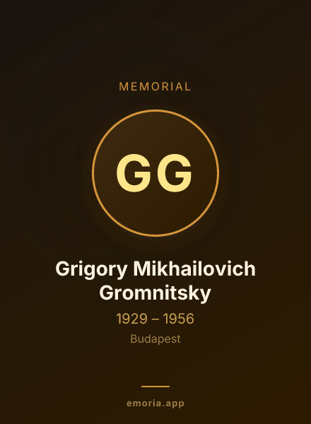 Memorial portrait of Grigory Mikhailovich Gromnitsky