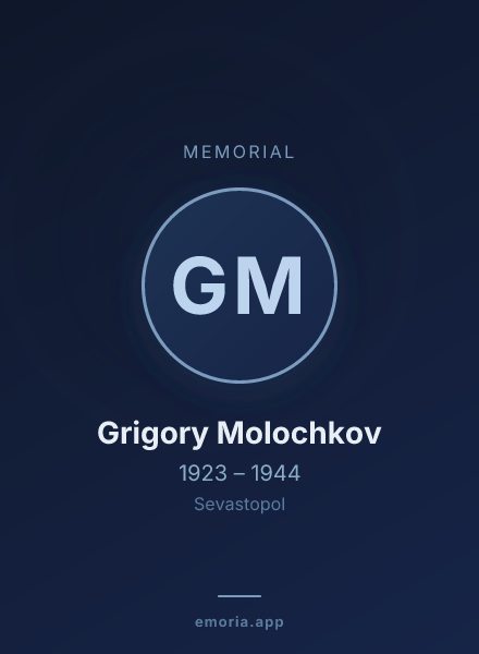 Memorial portrait of Grigory Molochkov