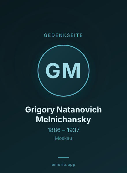 Gedenkportrait von Grigory Natanovich Melnichansky