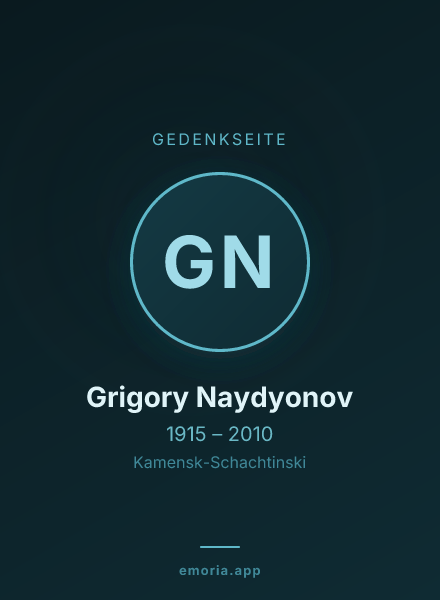 Gedenkportrait von Grigory Naydyonov