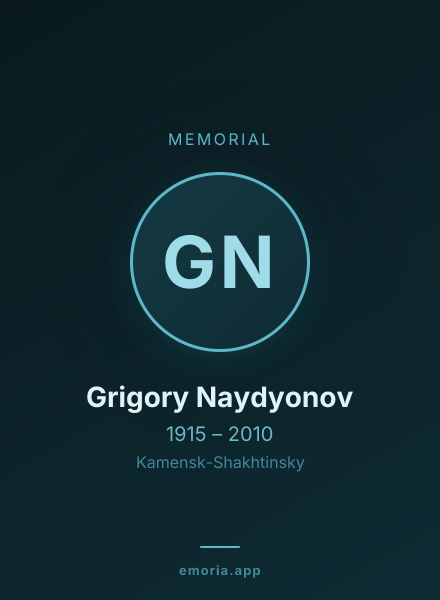 Memorial portrait of Grigory Naydyonov