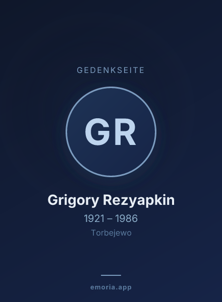 Gedenkportrait von Grigory Rezyapkin