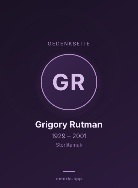 Gedenkportrait von Grigory Rutman