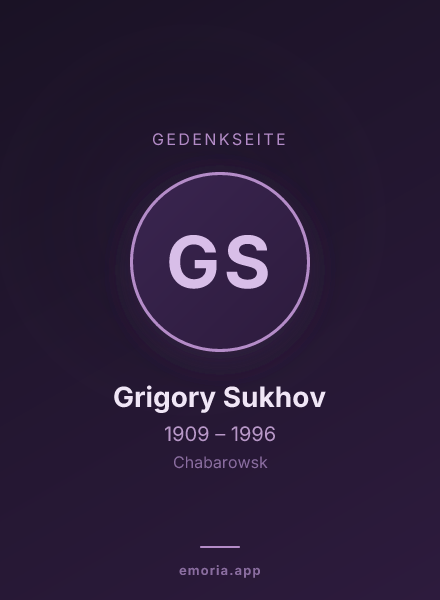 Gedenkportrait von Grigory Sukhov