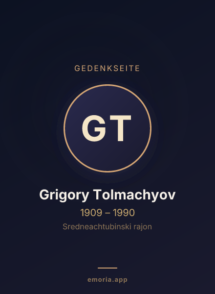 Gedenkportrait von Grigory Tolmachyov