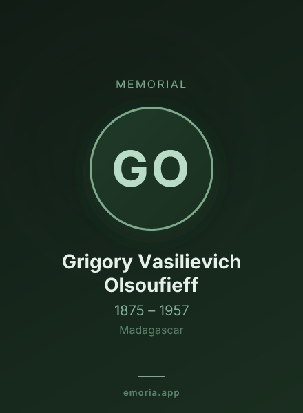 Memorial portrait of Grigory Vasilievich Olsoufieff