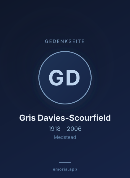 Gedenkportrait von Gris Davies-Scourfield