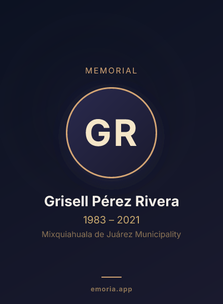 Memorial portrait of Grisell Pérez Rivera