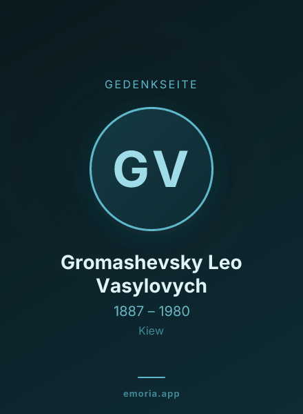 Gedenkportrait von Gromashevsky Leo Vasylovych