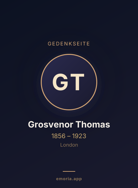 Gedenkportrait von Grosvenor Thomas