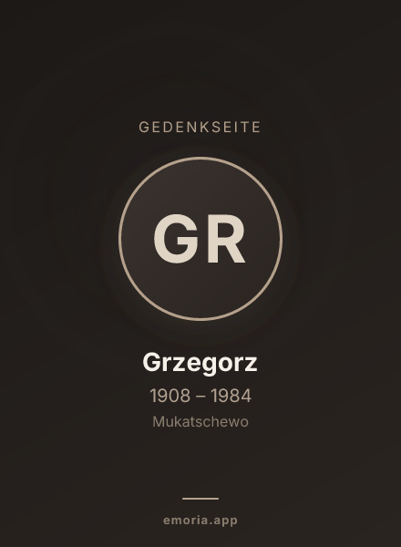 Gedenkportrait von Grzegorz