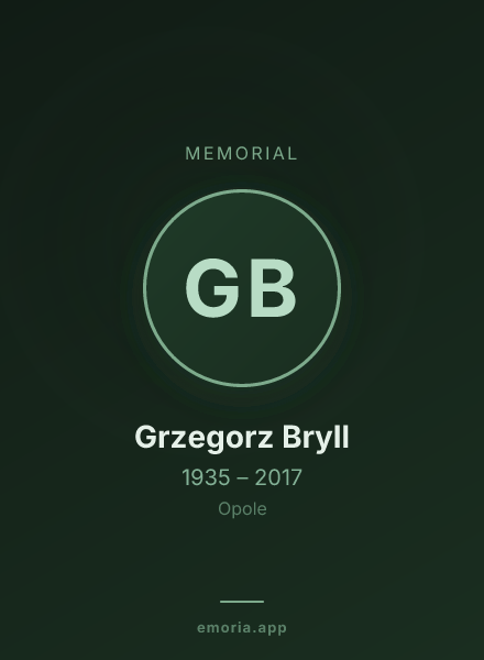 Memorial portrait of Grzegorz Bryll