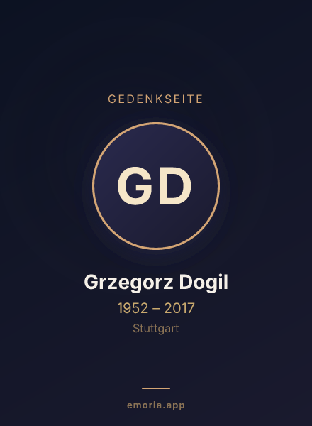 Gedenkportrait von Grzegorz Dogil