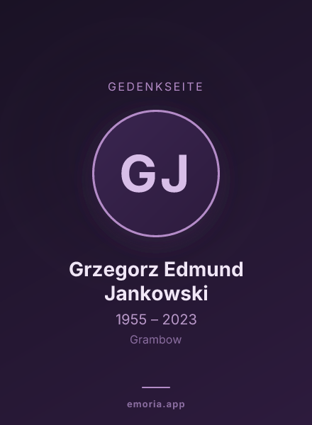 Gedenkportrait von Grzegorz Edmund Jankowski