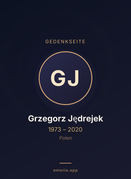 Gedenkportrait von Grzegorz Jędrejek