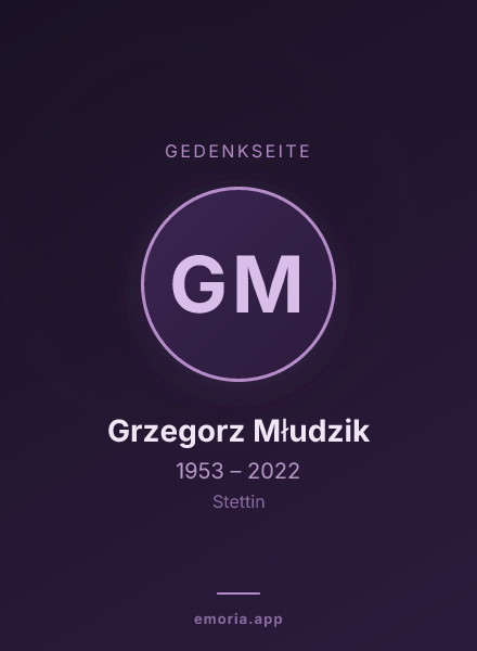 Gedenkportrait von Grzegorz Młudzik