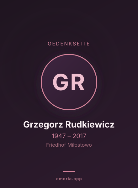 Gedenkportrait von Grzegorz Rudkiewicz