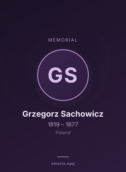 Memorial portrait of Grzegorz Sachowicz