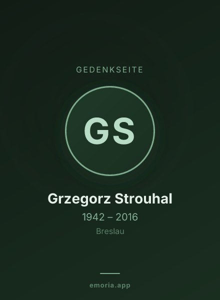 Gedenkportrait von Grzegorz Strouhal