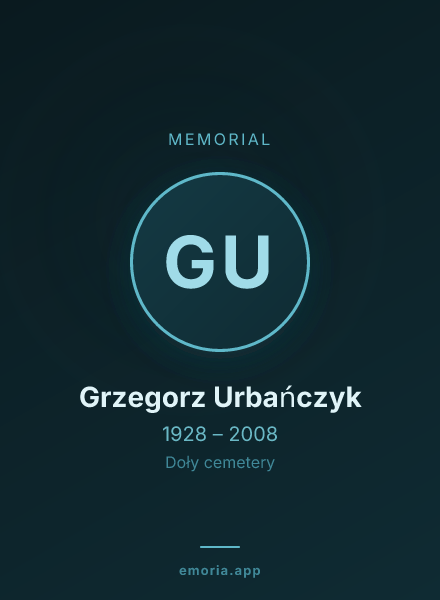 Memorial portrait of Grzegorz Urbańczyk