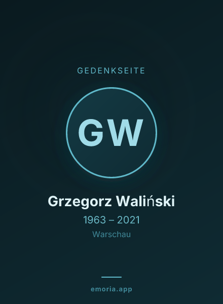 Gedenkportrait von Grzegorz Waliński