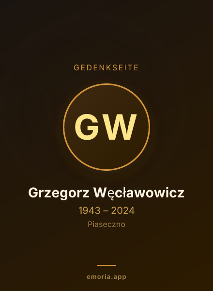 Gedenkportrait von Grzegorz Węcławowicz