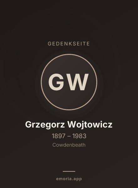 Gedenkportrait von Grzegorz Wojtowicz
