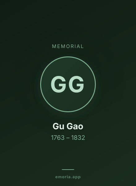 Memorial portrait of Gu Gao