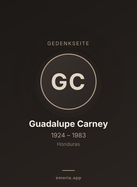 Gedenkportrait von Guadalupe Carney