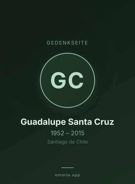 Gedenkportrait von Guadalupe Santa Cruz