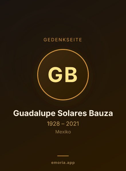 Gedenkportrait von Guadalupe Solares Bauza