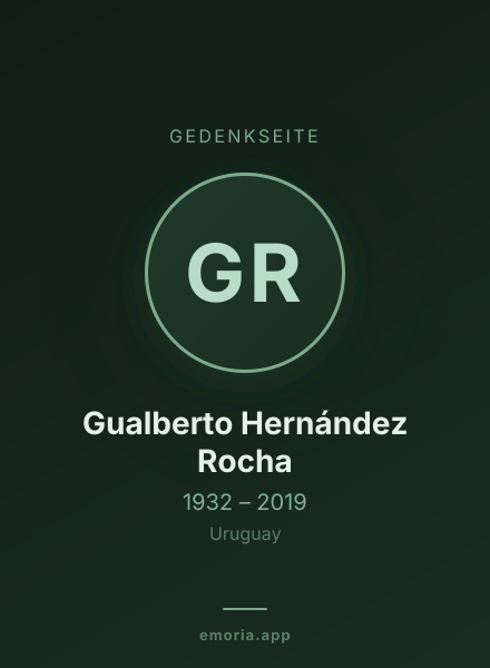 Gedenkportrait von Gualberto Hernández Rocha