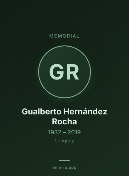 Memorial portrait of Gualberto Hernández Rocha