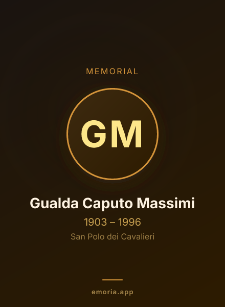 Memorial portrait of Gualda Caputo Massimi
