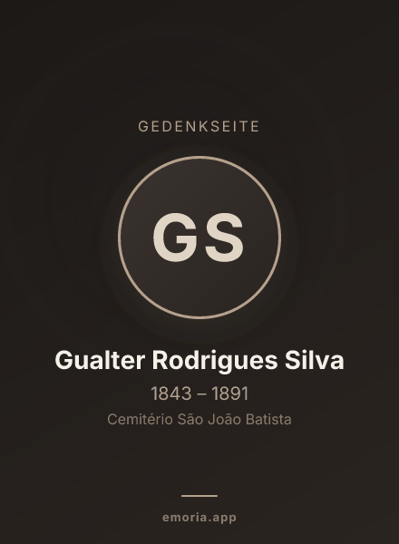 Gedenkportrait von Gualter Rodrigues Silva