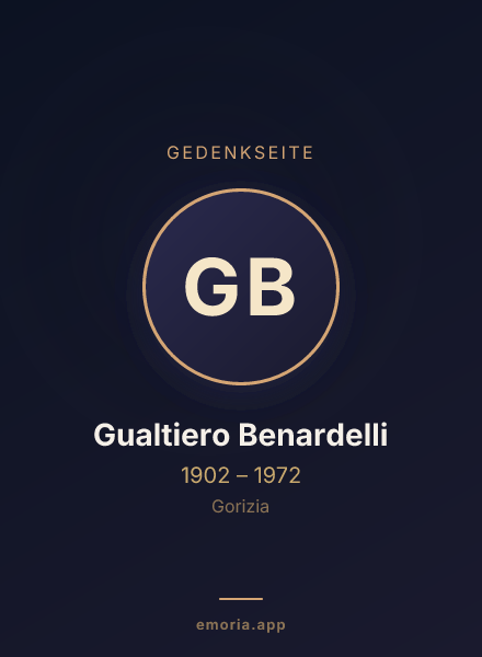 Gedenkportrait von Gualtiero Benardelli