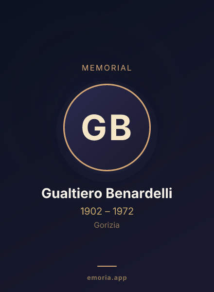 Memorial portrait of Gualtiero Benardelli