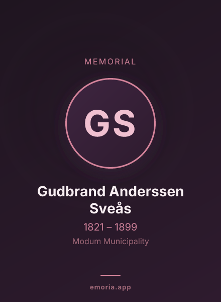 Memorial portrait of Gudbrand Anderssen Sveås