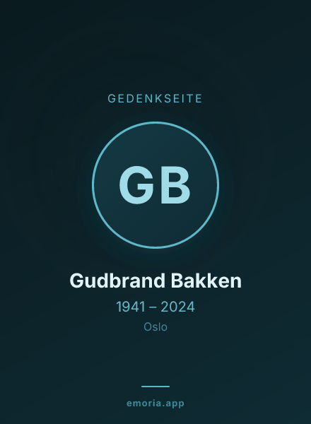 Gedenkportrait von Gudbrand Bakken