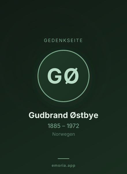 Gedenkportrait von Gudbrand Østbye