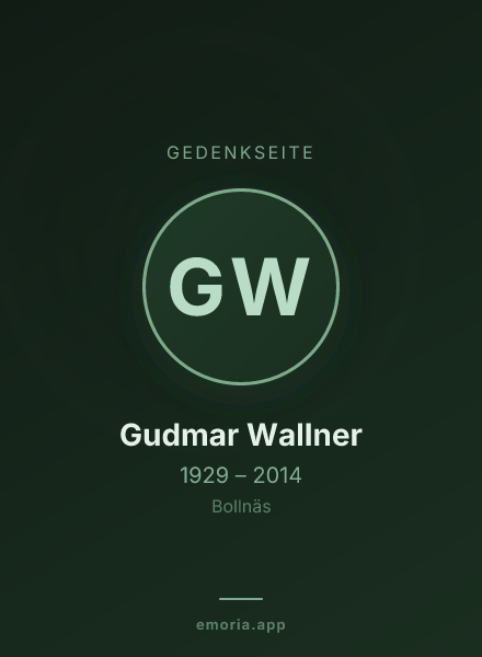Gedenkportrait von Gudmar Wallner
