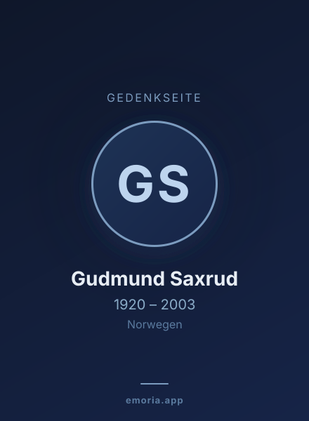 Gedenkportrait von Gudmund Saxrud