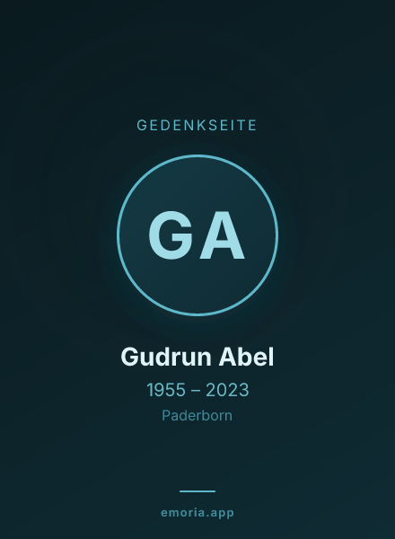 Gedenkportrait von Gudrun Abel