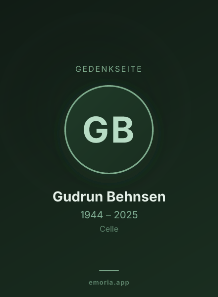 Gedenkportrait von Gudrun Behnsen