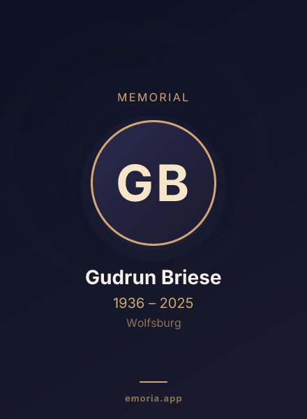 Memorial portrait of Gudrun Briese