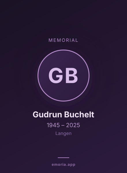 Memorial portrait of Gudrun Buchelt
