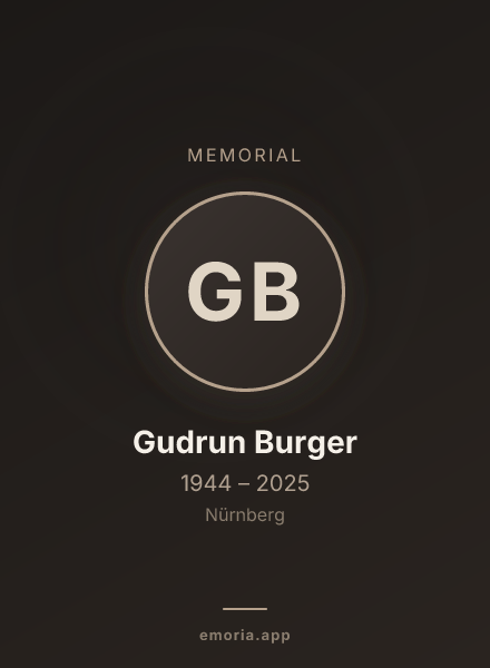 Memorial portrait of Gudrun Burger