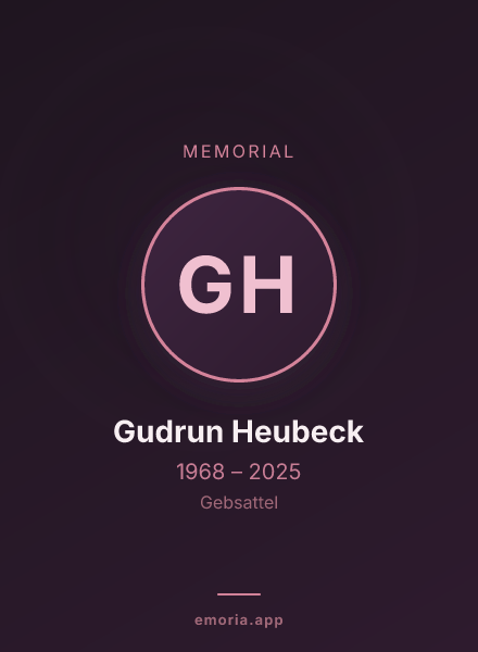 Memorial portrait of Gudrun Heubeck