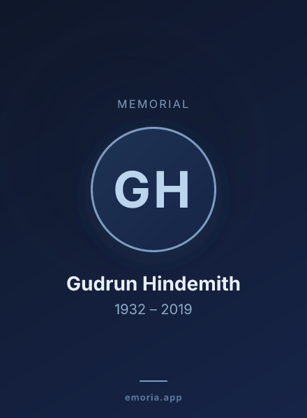Memorial portrait of Gudrun Hindemith